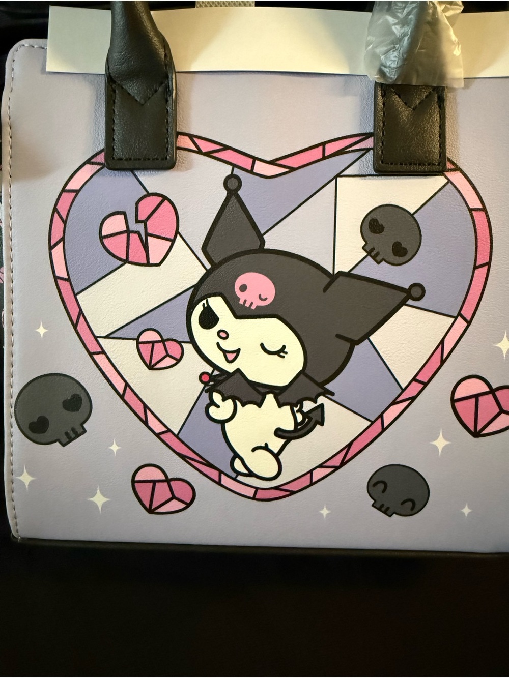 Loungefly Sanrio Kuromi Stained Glass Satchel Crossbody Bag | NWT - Picture 2 of 8